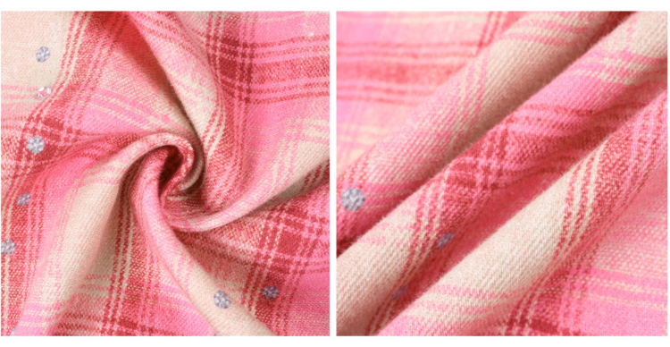 1807 Swarovski Crystal Diamond Plaid Long Sleeve Shirt | Face 3 Face