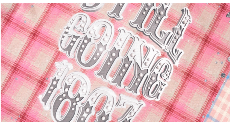 1807 Swarovski Crystal Diamond Plaid Long Sleeve Shirt | Face 3 Face