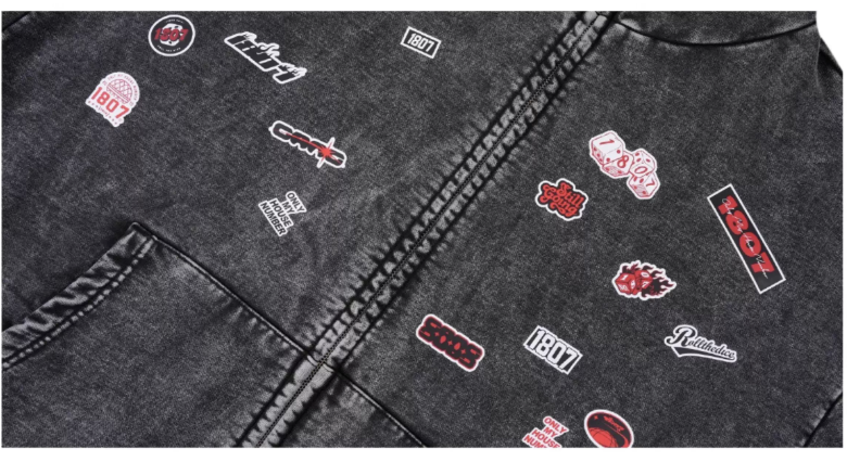 1807× LABT Logo Patch Washed Zip Up Hoodie | Face 3 Face