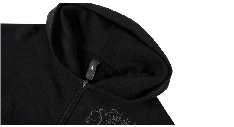 1807 Swarovski Crystal Diamond Washed Zip Up Hoodie | Face 3 Face