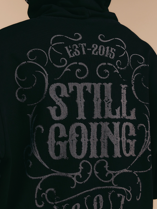 1807 Swarovski Crystal Diamond Washed Zip Up Hoodie | Face 3 Face