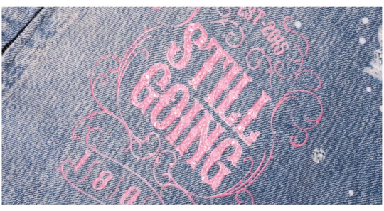 1807 Swarovski Crystal Diamond Denim Zip Up Hoodie | Face 3 Face