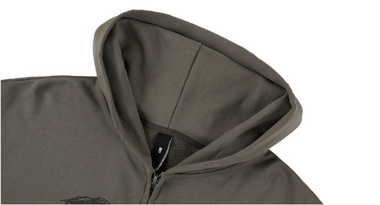 1807 Graffiti Angel Print Zip Up Hoodie | Face 3 Face