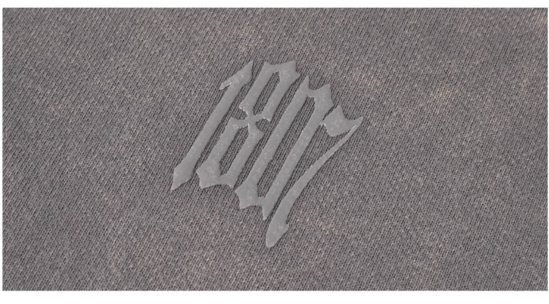 1807 Washed Fade Foam Print Hoodie | Face 3 Face