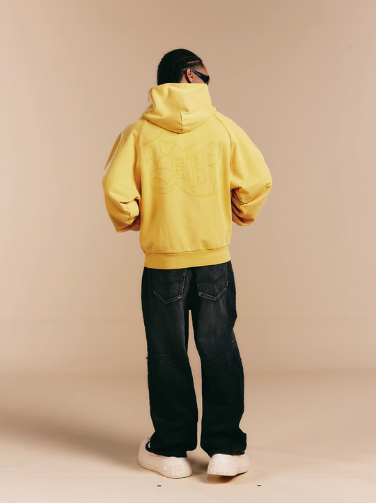 1807 Washed Fade Foam Print Hoodie | Face 3 Face