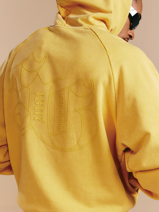 1807 Washed Fade Foam Print Hoodie | Face 3 Face