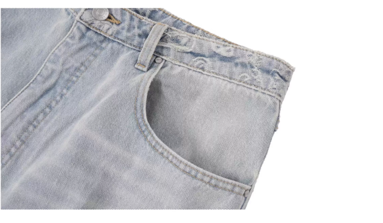 1807× LABT Paisley Pattern Washed Denim Jeans | Face 3 Face