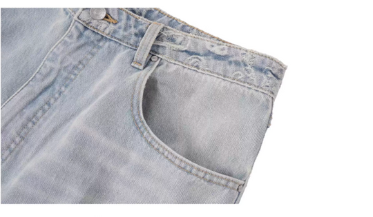 1807× LABT Paisley Pattern Washed Denim Jeans | Face 3 Face