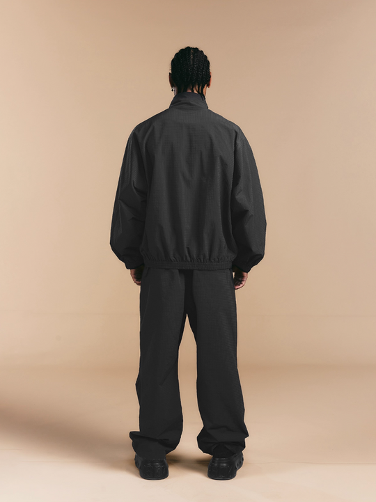 1807 Textured Plaid Fabric Track Pants | Face 3 Face