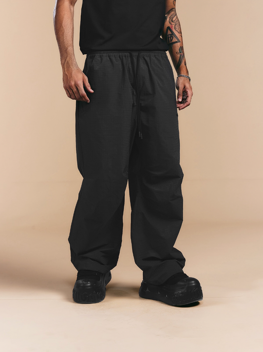 1807 Textured Plaid Fabric Track Pants | Face 3 Face