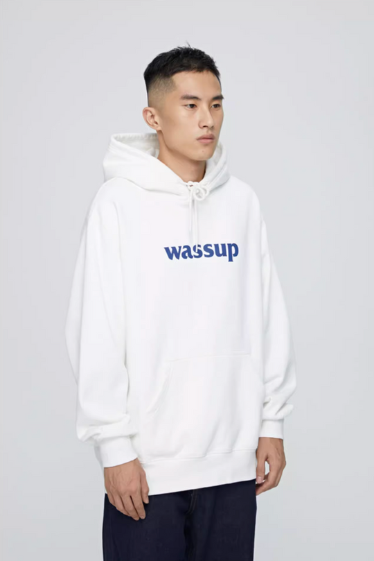 Wassup House Basic Logo Print Hoodie