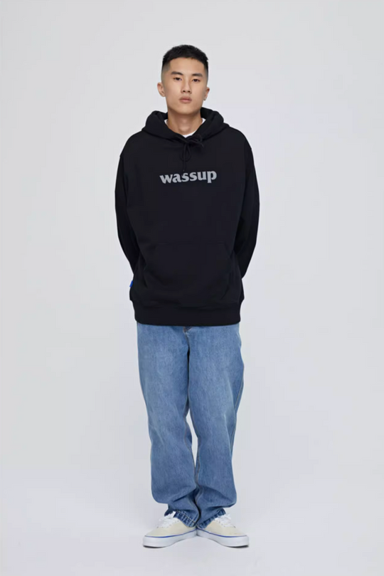 Wassup House Basic Logo Print Hoodie