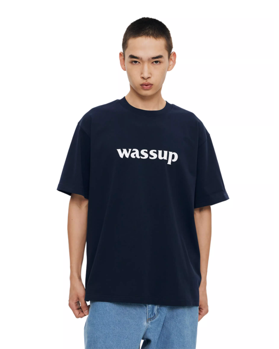 Wassup House Big Logo Print Basic Tee