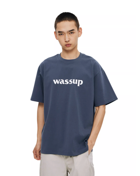 Wassup House Big Logo Print Basic Tee