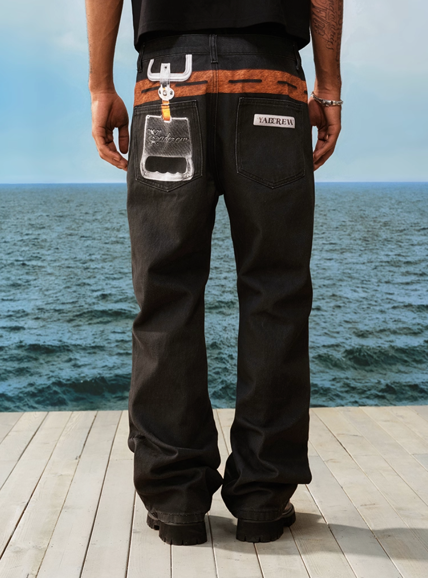 YADcrew Photorealistic Horsehair Belt Print Pants | Face 3 Face