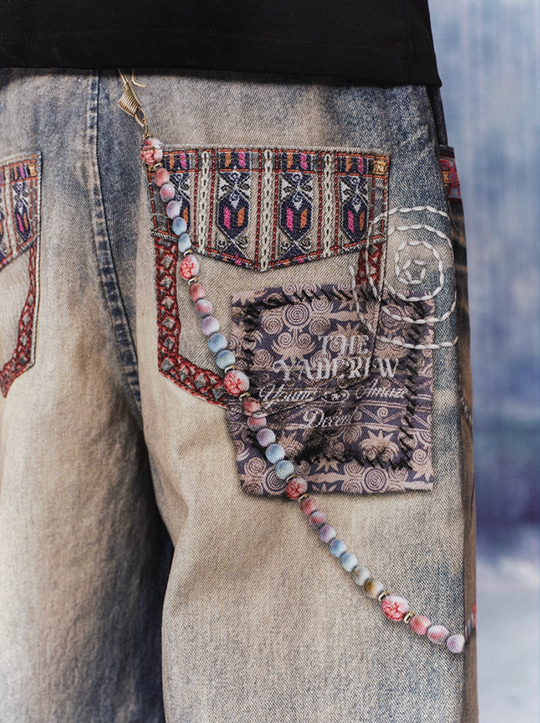 YADcrew Ethnic Photorealistic Print Jeans | Face 3 Face