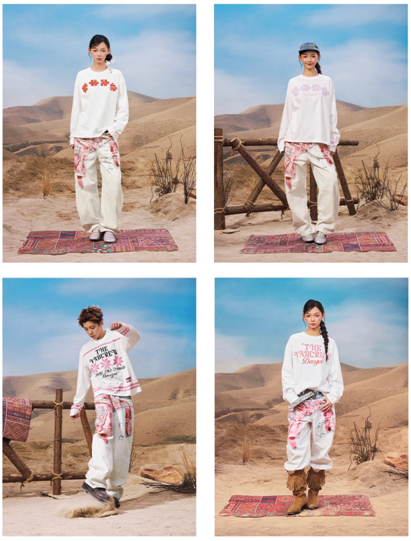 YADcrew Ethnic Pattern Shirt Photorealistic Print Jeans | Face 3 Face