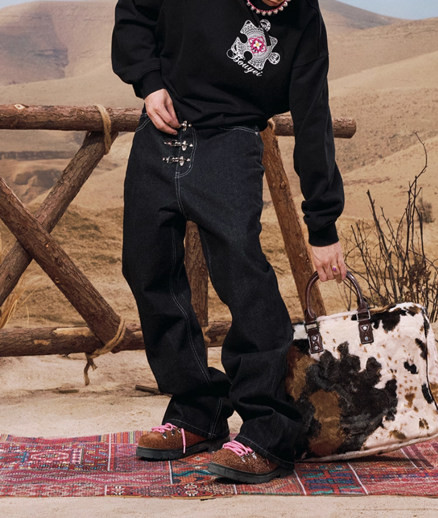 YADcrew Metal Snap Clip Fly Jeans | Face 3 Face