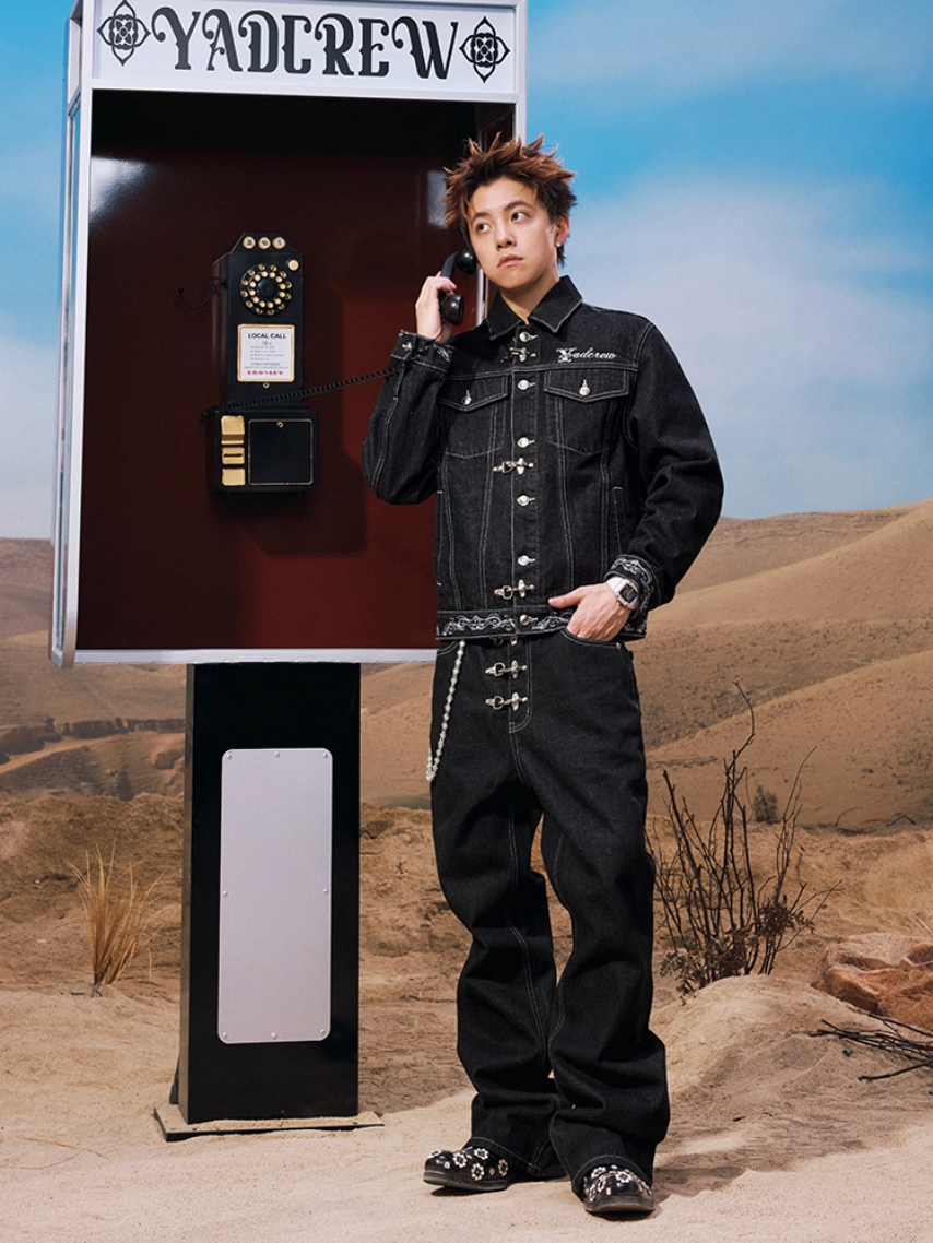 YADcrew Metal Snap Clip Fly Jeans | Face 3 Face