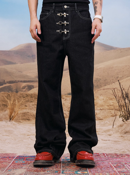 YADcrew Metal Snap Clip Fly Jeans | Face 3 Face