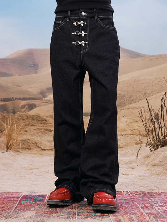 YADcrew Metal Snap Clip Fly Jeans | Face 3 Face