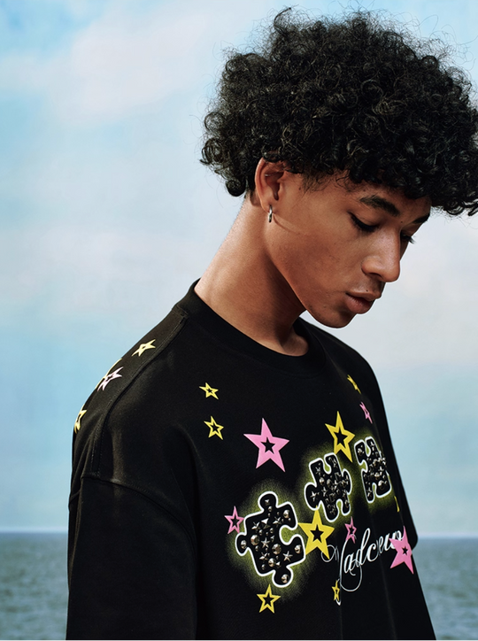 YADcrew Stud Puzzle Star Foam Print Tee | Face 3 Face