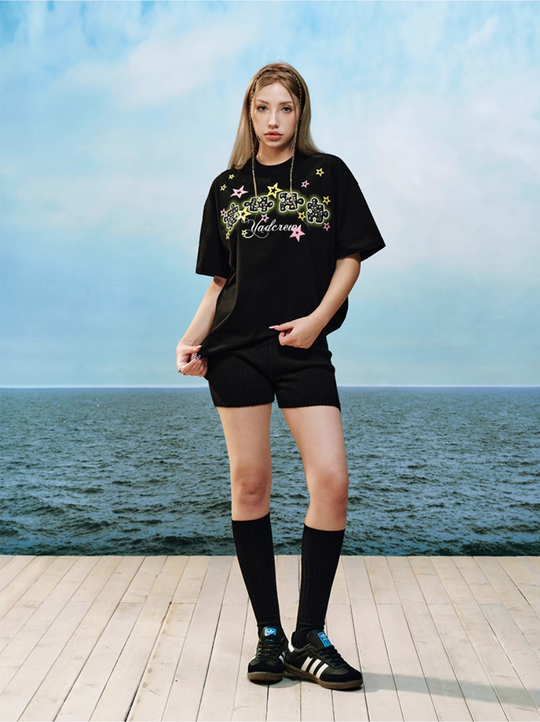 YADcrew Stud Puzzle Star Foam Print Tee | Face 3 Face