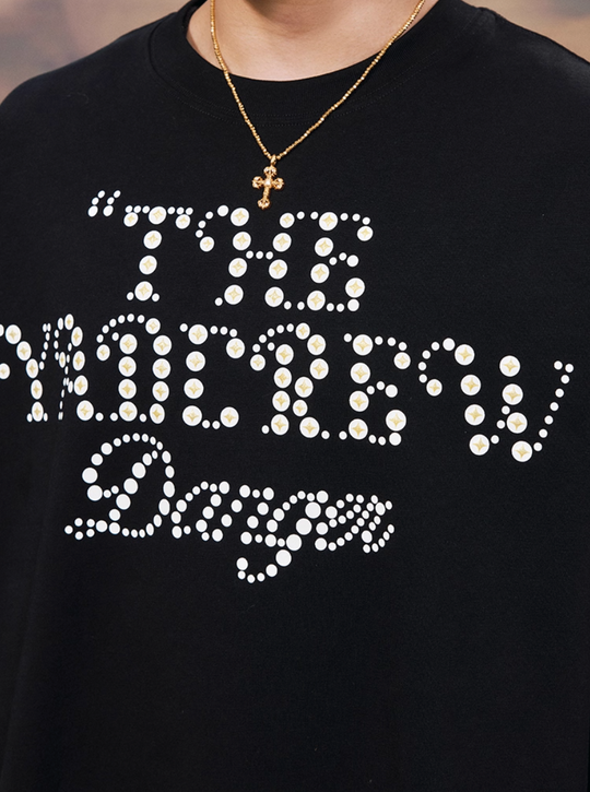 YADcrew Polka Dot Star Foam Print Long Sleeve Tee | Face 3 Face