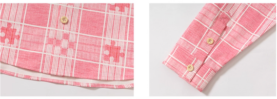 YADcrew Ethnic Pattern Plaid Long Sleeve Shirt | Face 3 Face