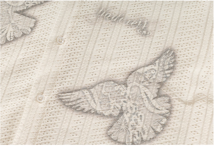 YADcrew Peace Dove Hollow Mesh Long Sleeve Shirt | Face 3 Face