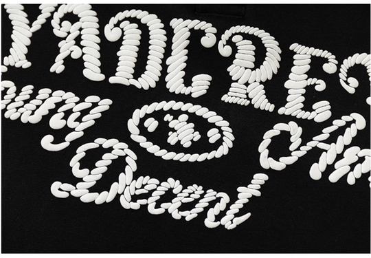 YADcrew Rope Knot Foam Print Embroidered Polo Sweatshirt | Face 3 Face