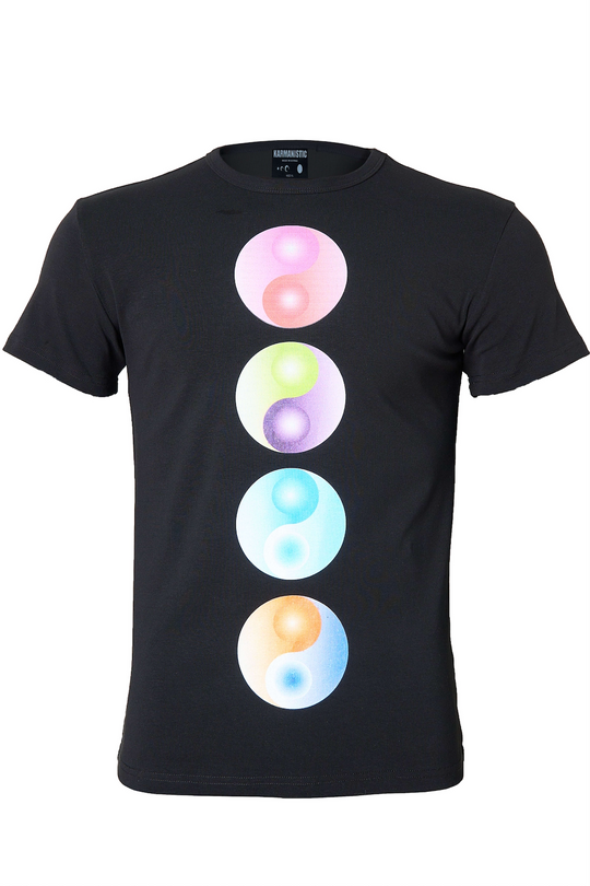 KARMANISTIC Multi Color Yin Yang Print Tee | Face 3 Face