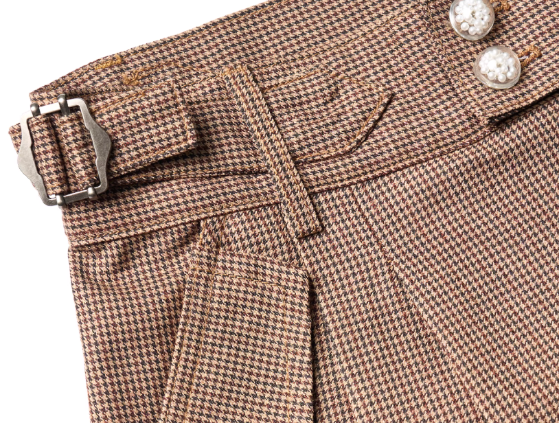 STEEPC Houndstooth Tucked Baggy Suit Pants | Face 3 Face