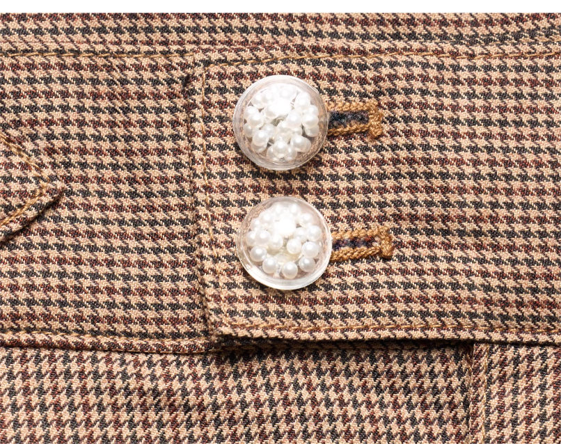 STEEPC Houndstooth Tucked Baggy Suit Pants | Face 3 Face