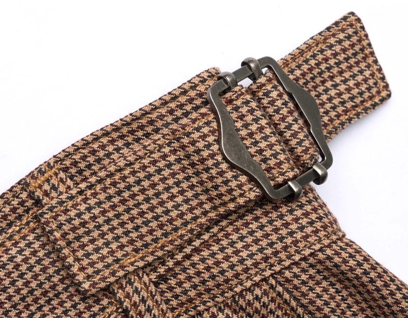 STEEPC Houndstooth Tucked Baggy Suit Pants | Face 3 Face