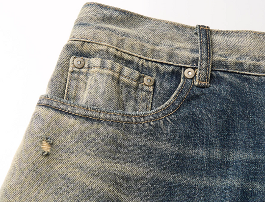 STEEPC Layered Design Washed Distressed Baggy Jeans | Face 3 Face