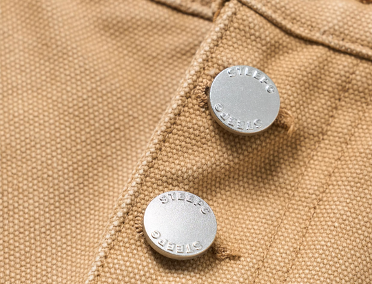 STEEPC Washed Aged Button Fly Canvas Work Pants | Face 3 Face