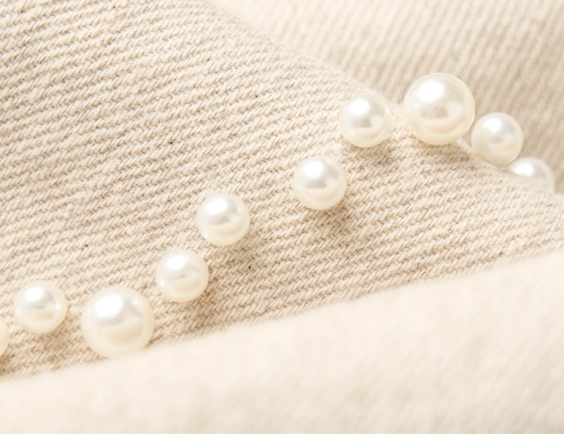 STEEPC Cotton Linen Blend Pearl Baggy Pants | Face 3 Face