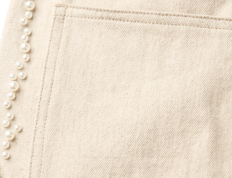 STEEPC Cotton Linen Blend Pearl Baggy Pants | Face 3 Face
