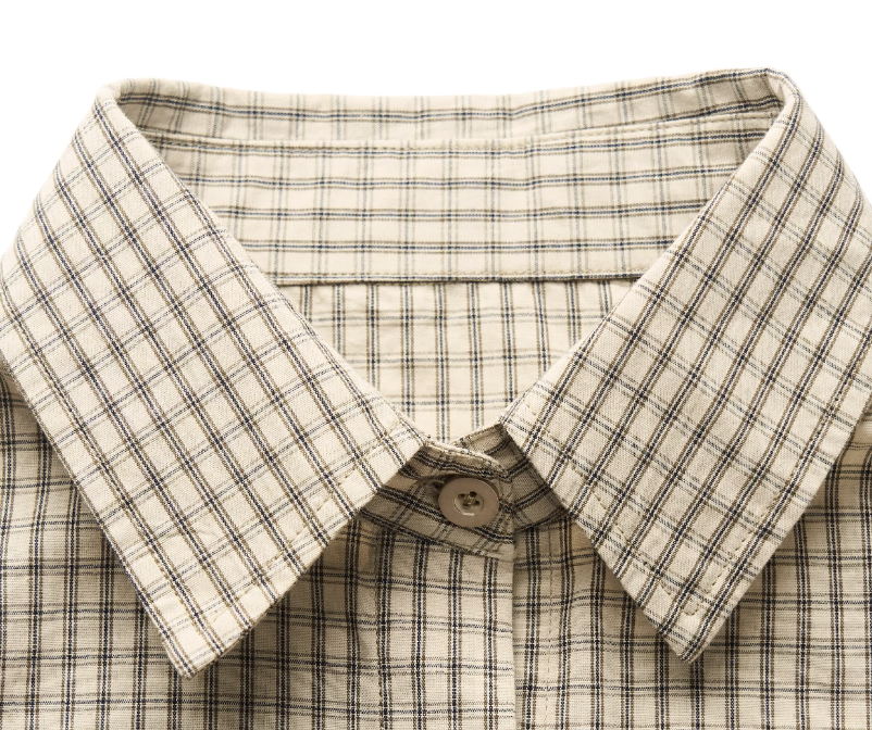 STEEPC Plaid Patch Embroidered Long Sleeve Shirt | Face 3 Face