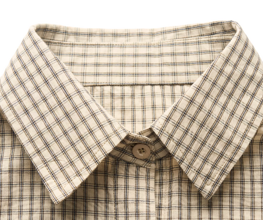 STEEPC Plaid Patch Embroidered Long Sleeve Shirt | Face 3 Face