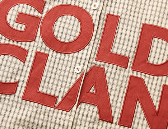 STEEPC Plaid Patch Embroidered Long Sleeve Shirt | Face 3 Face