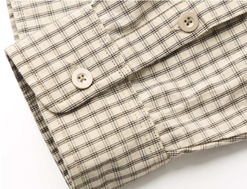 STEEPC Plaid Patch Embroidered Long Sleeve Shirt | Face 3 Face