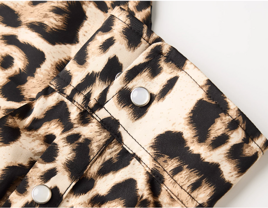 STEEPC Leopard Print Long Sleeve Shirt | Face 3 Face