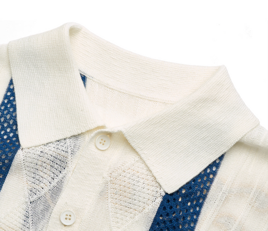 STEEPC Colorblock Knit Short Sleeve Shirt | Face 3 Face