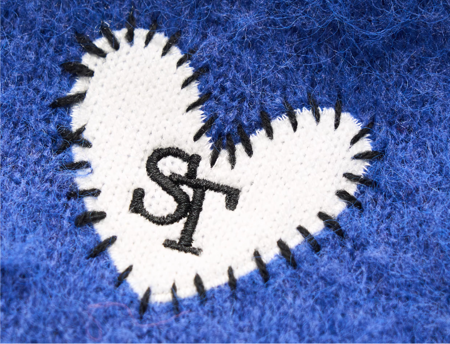 STEEPC Wool Blend Heart Patch Knit Sweater | Face 3 Face
