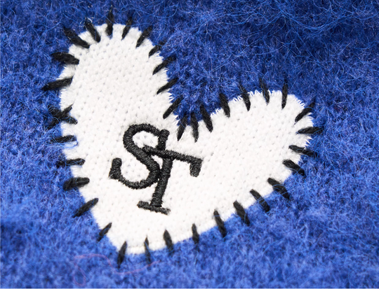 STEEPC Wool Blend Heart Patch Knit Sweater | Face 3 Face