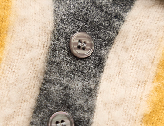 STEEPC Vertical Stripe Brushed Knit Polo Sweater | Face 3 Face