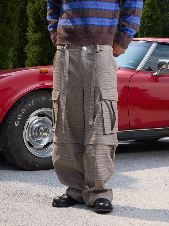 S45 Plaid Multi Pocket Convertible Work Pants | Face 3 Face