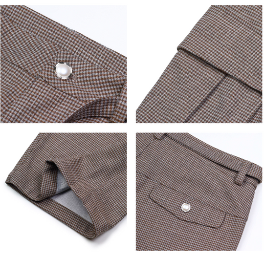 S45 Plaid Multi Pocket Convertible Work Pants | Face 3 Face